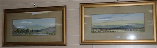 Eustace Tozer Dartmoor landscapes 20 x 55cm